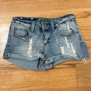 Red Rivet Distressed Shorts Junior Size 3 Like New